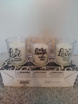 Three-piece votive candles