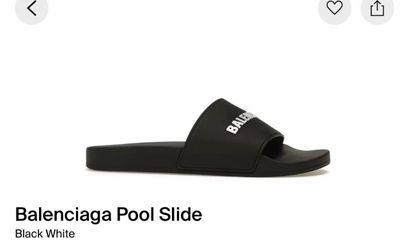 Balenciaga Pool Slide Black White