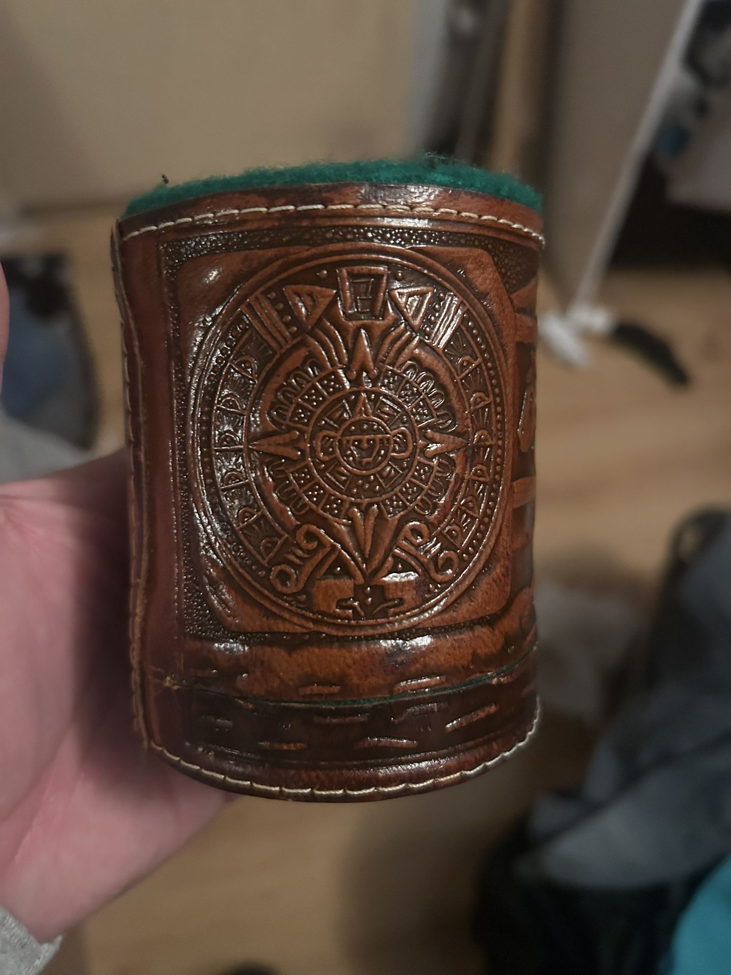 Juego de dados Cubilete Mexicano, Hecho a Mano de Piel | Dados de Poker Mexicano, Cuero Hecho a Mano