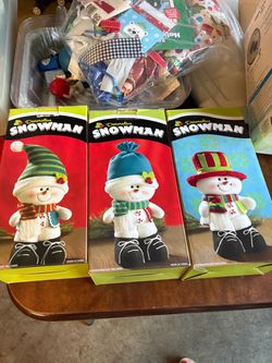 3 Snowmen 12in tall