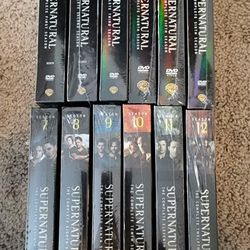 Supernatural Seasons 1 - 12 Unopened DVDs And Pop! Figures 