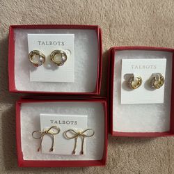 Three pairs of brand new earrings