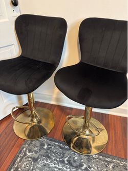 Pair of black barstools