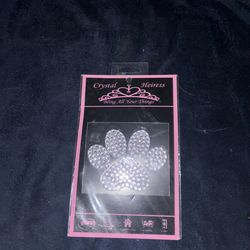 Crystal Heiress rhinestone paw print sticker unopened