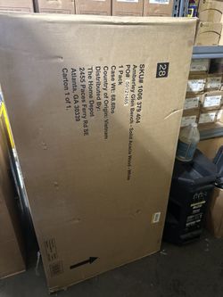 Amberley Glen Outdoor Bench – Solid Acacia Wood – New in Box (Home Depot)