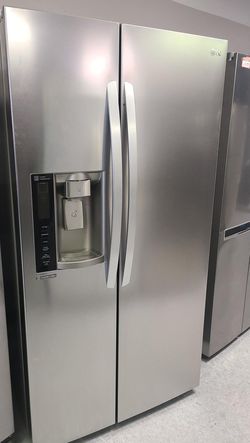LG Side-by-Side Silver Refrigerator

