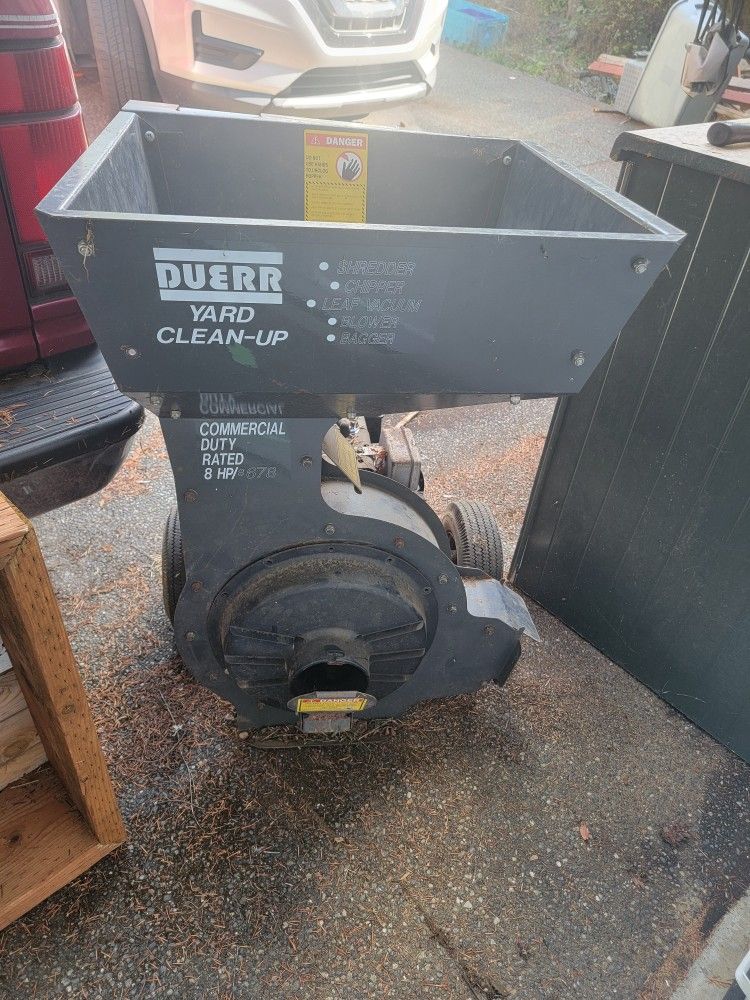 Used Duerr Commercial Rated 8hp Chipper