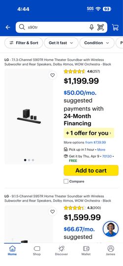 LG S90TR sound bar