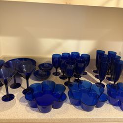 Blue glass Collection