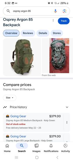 Osprey 85 Hiking Backpack