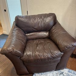 Brown Faux leather Lazy boy 