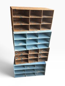 Set of 4 Thick Designed Cardboard Organizers – 26 x 12 x 13” Each