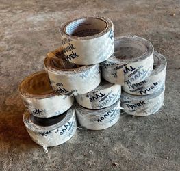 DuPont Tyvek 1.88 in. W X 164 ft. L House-Wrap Tape. Each roll $8. Total 14 rolls