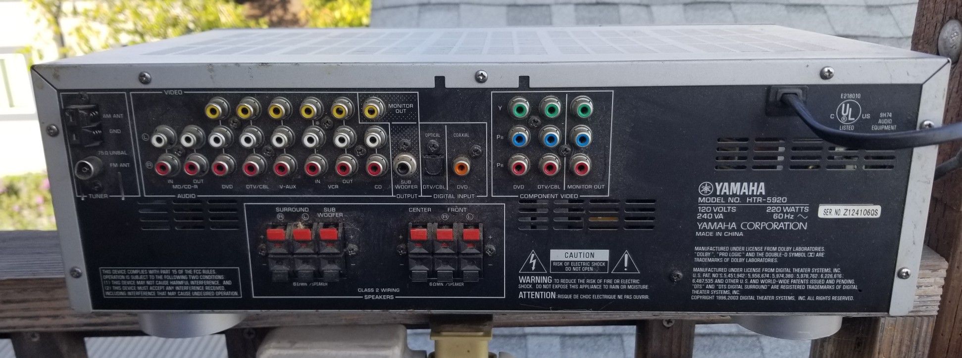 Yamaha am/fm receiver amp HTR 5920