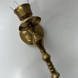 Brass Wall Sconce Candle Holder 