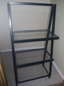 Two Metal & Glass Shelves