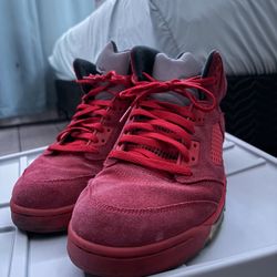 Red Suede 5s (size 12)