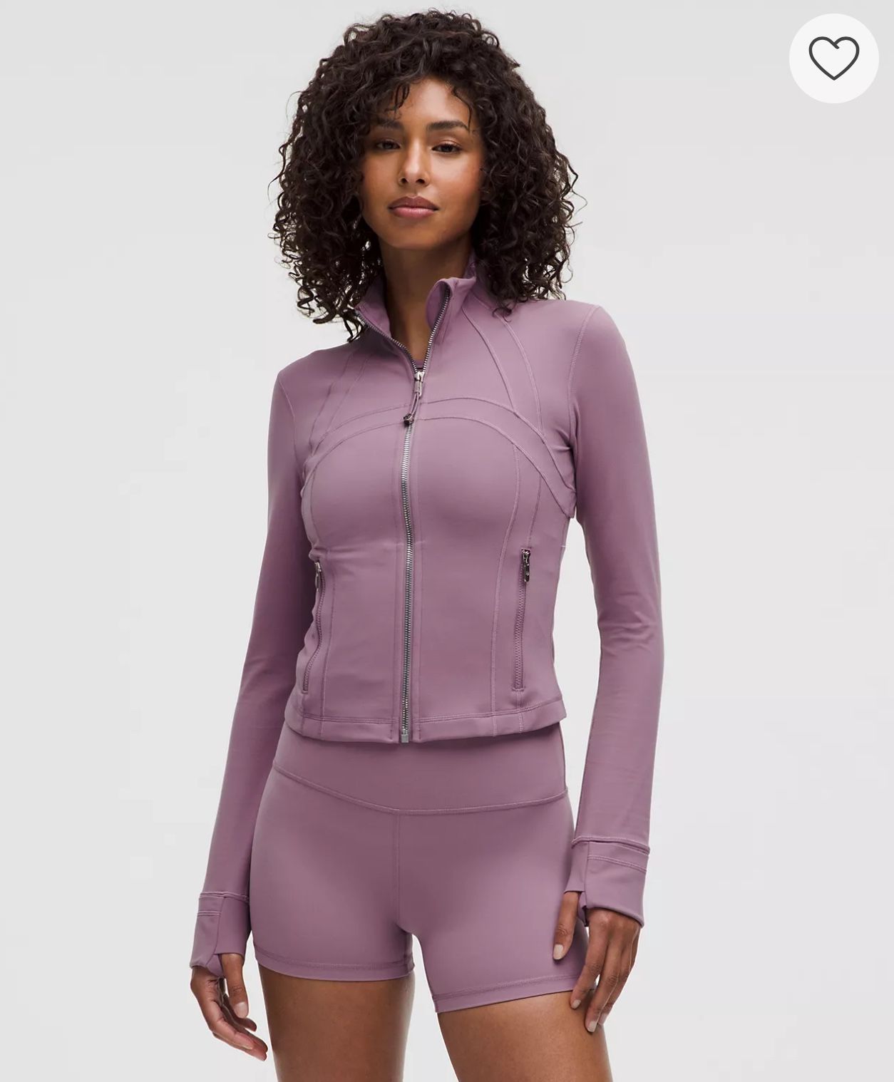 full lululemon set Lavender Lux/Mirror Silver Define Cropped