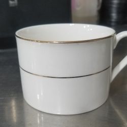 50+ White Ceramic Coffee Cups with Gold & Leaf Accents