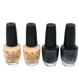 OPI Nail Lacquer Lot of 4 Coney Island Cotton Candy Dark Side Mood Polish 0.5oz
