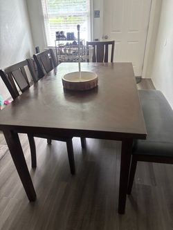 DIY Wood Table Set – 3 Chairs + Bench – Perfect for Art & Projects 🎨🪵