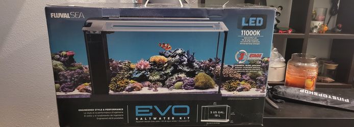 Fluval Sea Evo V Saltwater Fish Tank Aquarium Kit, Black for Sale