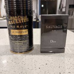 4.2oz Jean Paul Gaultier “Le Male” Le Parfume Eau De Parfume Intense, 3.4oz Dior Sauvage Elixir