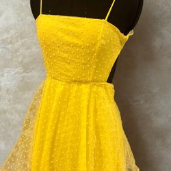 Yellow mini dress