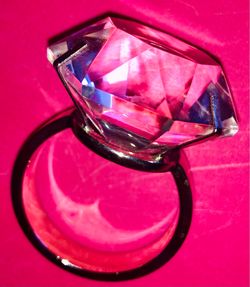 Giant Pink Crystal Napkin Ring Holder Women's Fashion Jewelry Kitchen Tableware