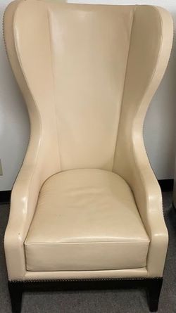 2 - Leather High Back chairs