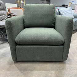 Green Fabric Swivel Chair