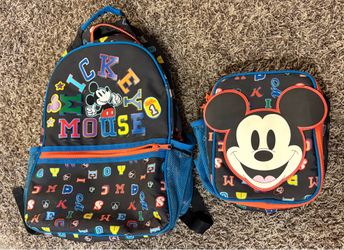 Disney Store Mickey Mouse Backpack and Lunchbox