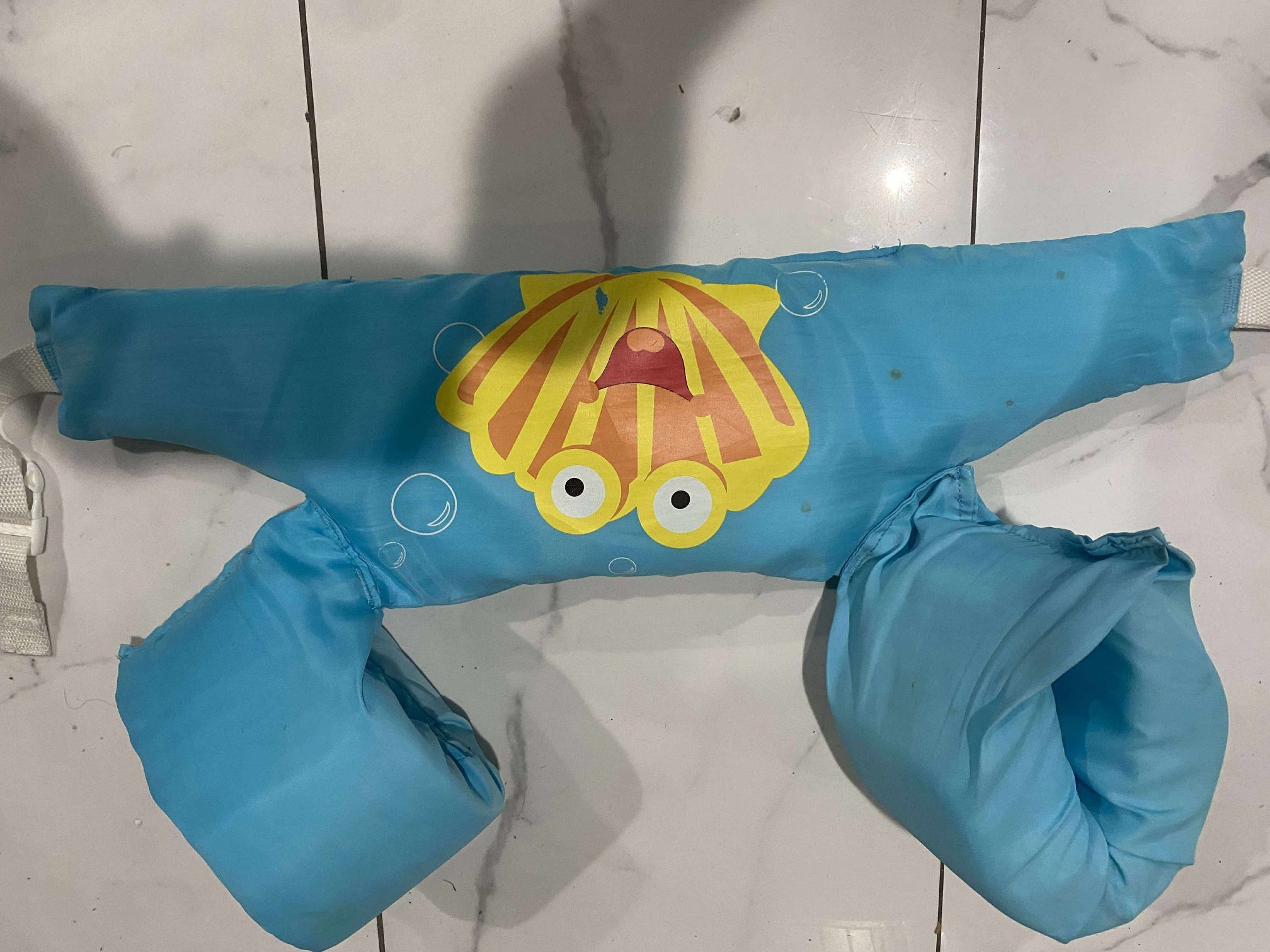 Kids Toddler Life Jacket Swim Aid Vest Child Arm Bands Floaties Pool Blue Clam