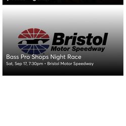 4x NASCAR Cup Bristol Night Race Tickets