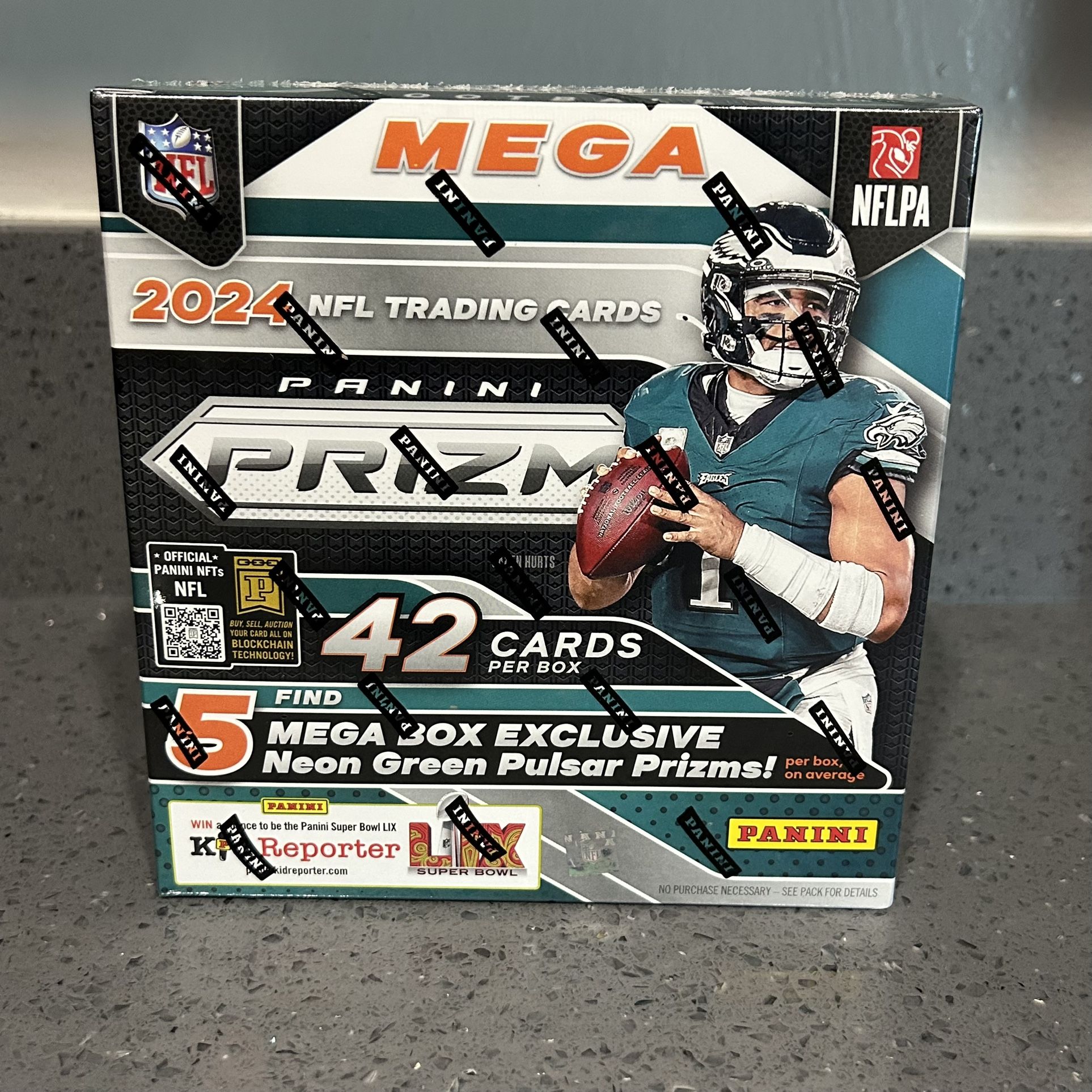 2024 Panini Prizm NFL Football Mega Box New Sealed In Hand Neon Green Pulsar