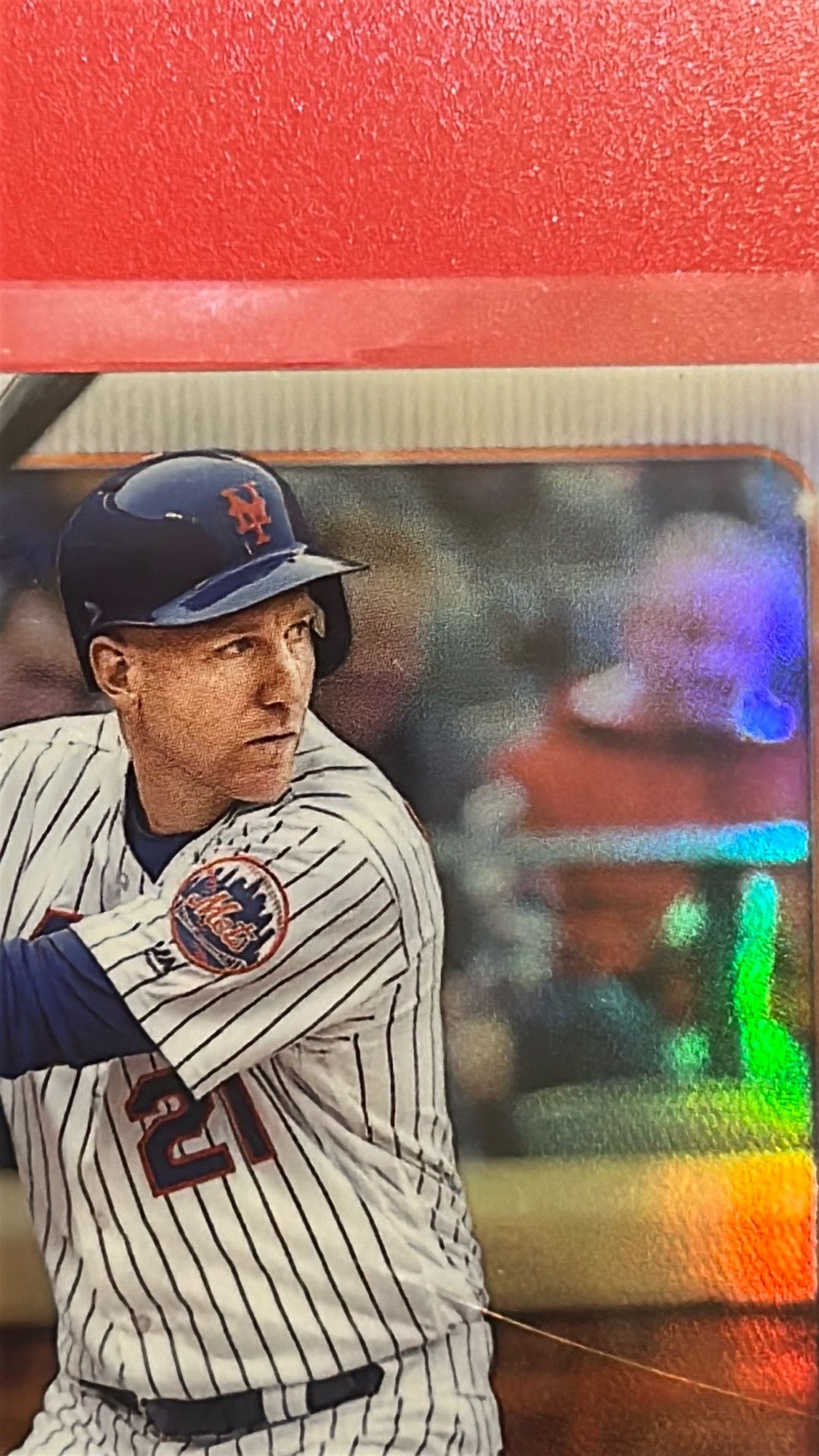 This is a 2018 Bowman Chrome Todd Frazier numbered baseball card.