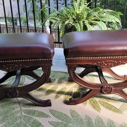  Small Leather Benches