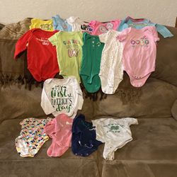 15  Onesies Girls 6-9 Months