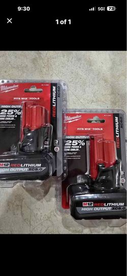 Milwaukee M12 RedLithium High Output XC5.0 Battery 2-Pack