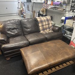 85” Leather High End Sofa