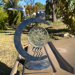 Sun And moon Glass Candle Holder 