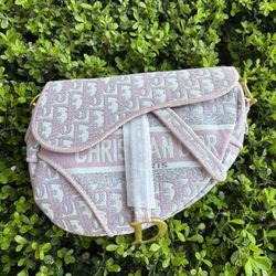 Pink Dior Saddle Bag