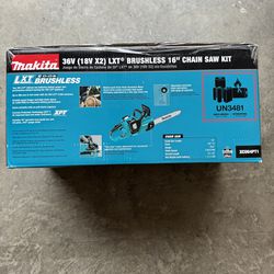 Makita 36V LXT Brushless 16" Chain Saw Kit with 4 Batteries (5.0Ah) NEW