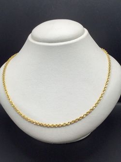 14KT Gold Rope Chain Necklace 12Inches 11.6 grams
