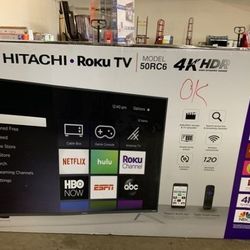 50 Hitachi ROKU TV Open box W/ Warranty
