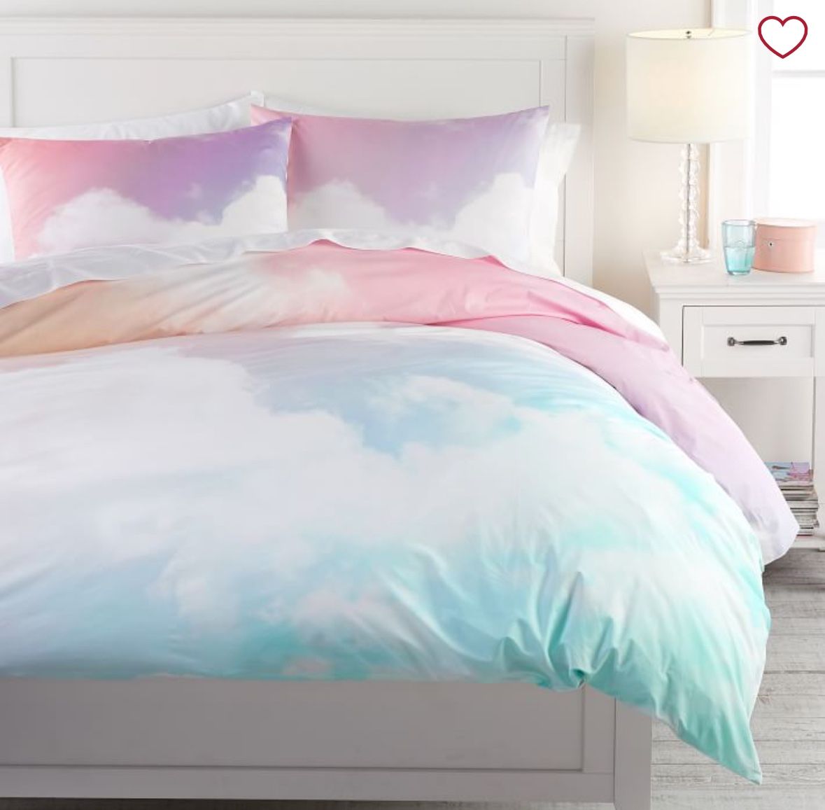 Pottery Barn Teen Rainbow Sky Organic Duvet Cover And Shams