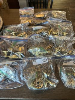 For sale brass door handles & door hinges $65 obo
