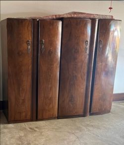 1930's Vintage English Art Deco Wrighton Wardobes