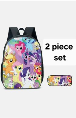 MY LITTLE PONY 2 PIECE BACKPACK SET ➡️➡️ PLEASE READ➡️➡️12 INCHES TALL