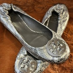 Tory Burch Snakeskin Flats